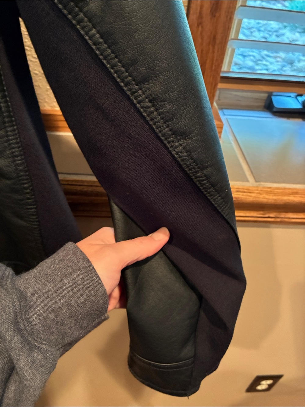 Maurices Black Faux Leather Bomber Jacket - Picture 6 of 7